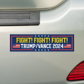 Trump Vance gevecht 2024 Bumpersticker (Op auto)