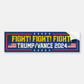Trump Vance gevecht 2024 Bumpersticker (Voorkant)