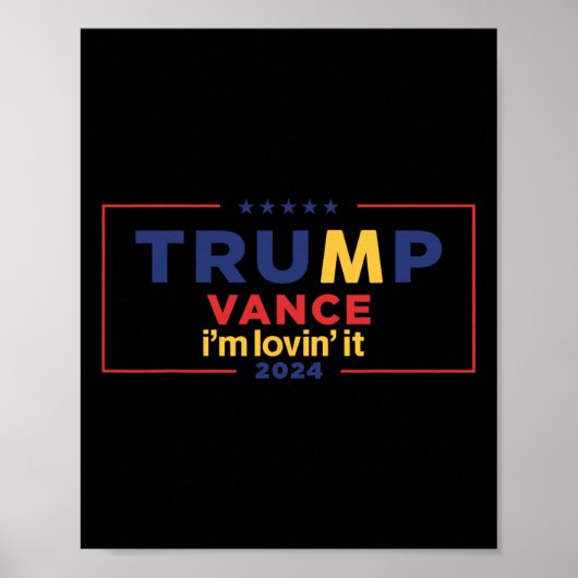 Trump Vance Ik Houd Ervan 2025 Grappige Uitspraak  Poster (Voorkant)