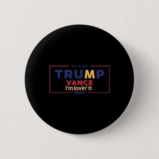 Trump Vance Ik vind het leuk 2025 Grappige spreuk  Ronde Button 5,7 Cm (Voorkant)