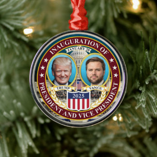 Trump - Vance inauguratie 20 jan. 2025 Kerstmis Metalen Ornament