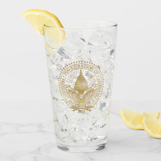 Trump Vance inaugurele Logo inauguratiedag 2025 Glas (Voorkant ijs)