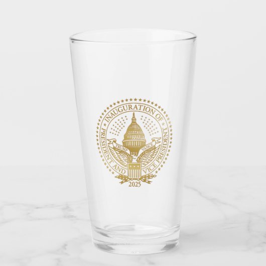 Trump Vance inaugurele Logo inauguratiedag 2025 Glas (Voorkant)