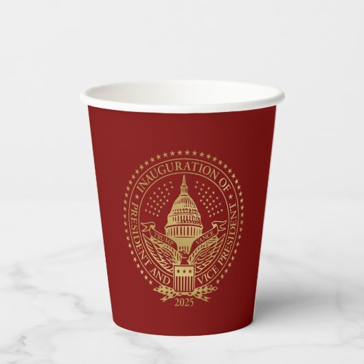 Trump Vance inaugurele Logo inauguratiedag 2025 Papieren Bekers (Achterkant)