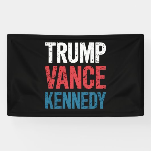 Trump Vance Kennedy 2024 Verkiezing Spandoek (Horizontaal)