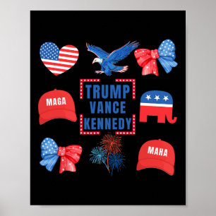 Trump Vance Kennedy Coquette Stembiljet Presidents Poster