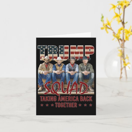 Trump Vance Kennedy Elon Squad neemt America Byck  Kaart (Gele Bloem)