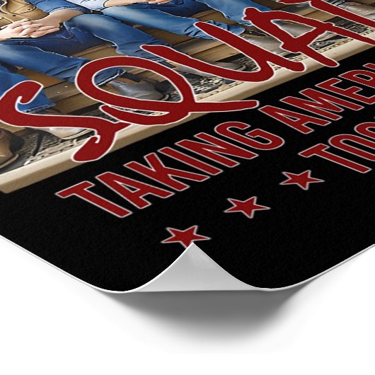 Trump Vance Kennedy Elon Squad neemt Amerika terug Poster (Hoek)