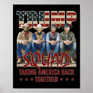 Trump Vance Kennedy Elon Squad neemt Amerika terug Poster