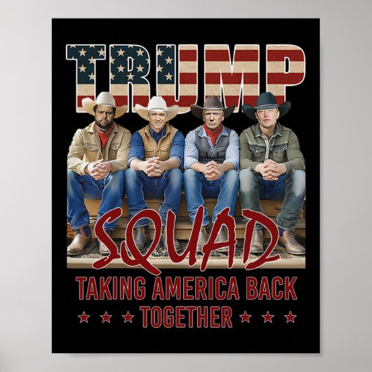 Trump Vance Kennedy Elon Squad neemt Amerika terug Poster (Voorkant)