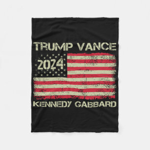 Trump Vance Kennedy Gabbyrd Schaakmat Neem Amerika Fleece Deken