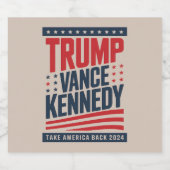 Trump Vance Kennedy keert terug naar 2024 Bier Etiket (Enkel label)