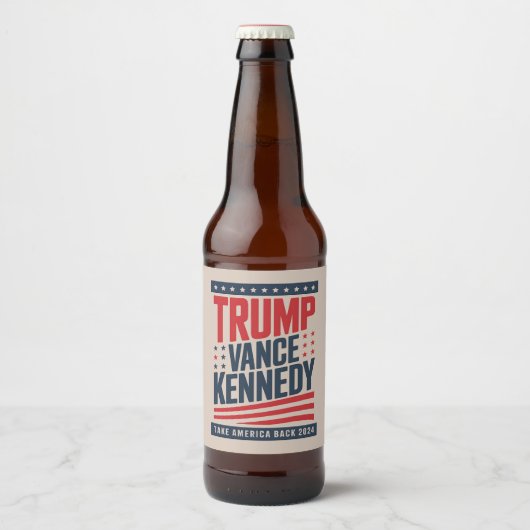 Trump Vance Kennedy keert terug naar 2024 Bier Etiket (Voorkant)