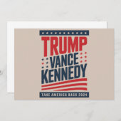 Trump Vance Kennedy keert terug naar 2024 Kaart (Voorkant / Achterkant)