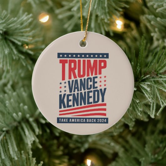 Trump Vance Kennedy keert terug naar 2024 Keramisch Ornament (Boom)