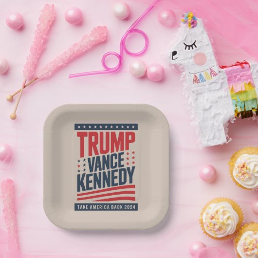 Trump Vance Kennedy keert terug naar 2024 Papieren Bordje (Feest)
