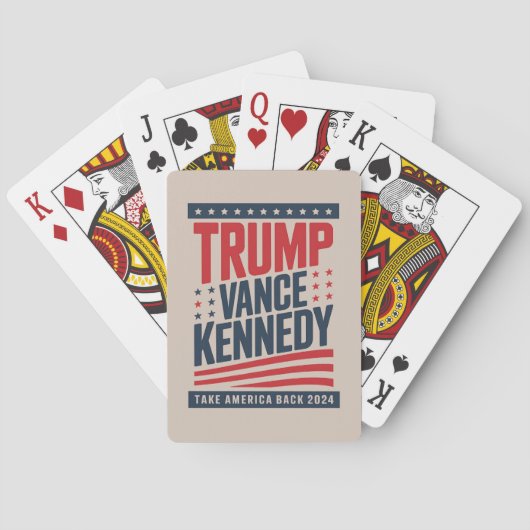 Trump Vance Kennedy keert terug naar 2024 Pokerkaarten (Achterkant)