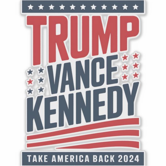 Trump Vance Kennedy keert terug naar 2024 Sticker (Voorkant)