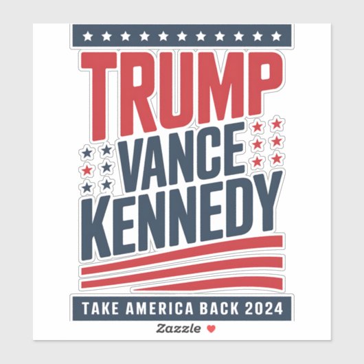 Trump Vance Kennedy keert terug naar 2024 Sticker (Vel)