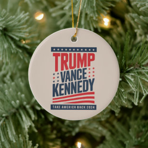 Trump Vance Kennedy Neem Amerika Terug 2024  Keramisch Ornament