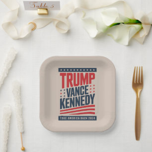 Trump Vance Kennedy Neem Amerika Terug 2024 Papieren Bordje