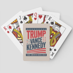 Trump Vance Kennedy Neem Amerika Terug 2024 Pokerkaarten