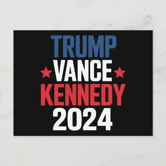 Trump Vance Kennedy President 2024 Briefkaart (Voorkant)