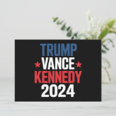 Trump Vance Kennedy President 2024 Kaart (Staand voorkant)