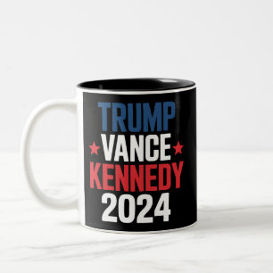 Trump Vance Kennedy President 2024 Tweekleurige Koffiemok