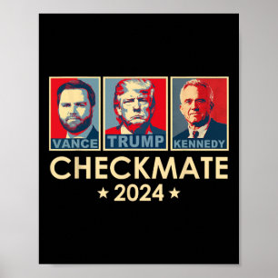Trump Vance Kennedy Schaakmat 2025 Verkiezing Repu Poster