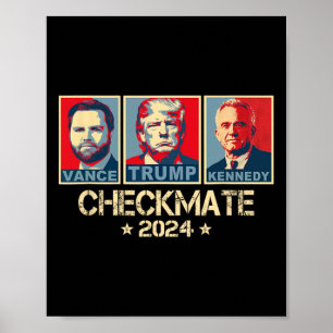 Trump Vance Kennedy Schaakmat 2025 Verkiezing Repu Poster