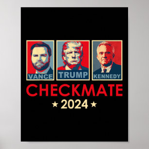 Trump Vance Kennedy Schaakmat 2025 Verkiezing Repu Poster
