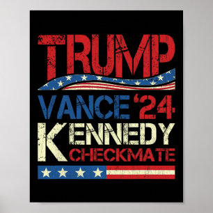 Trump Vance Kennedy Schaakmat Verkiezing Republike Poster
