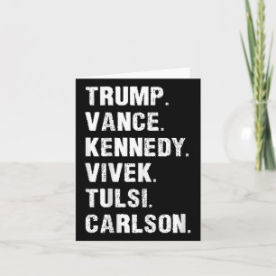 Trump Vance Kennedy Vivek Tulsi Carlson Kaart