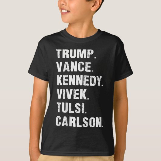 Trump Vance Kennedy Vivek Tulsi Carlson T-shirt (Voorkant)