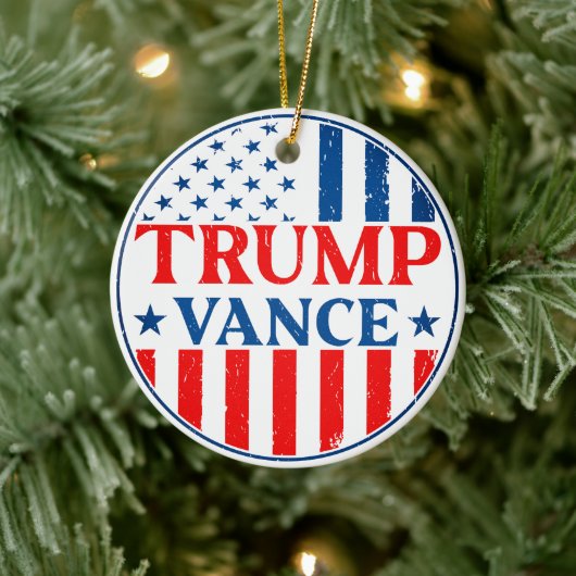 Trump Vance Keramisch Ornament (Boom)