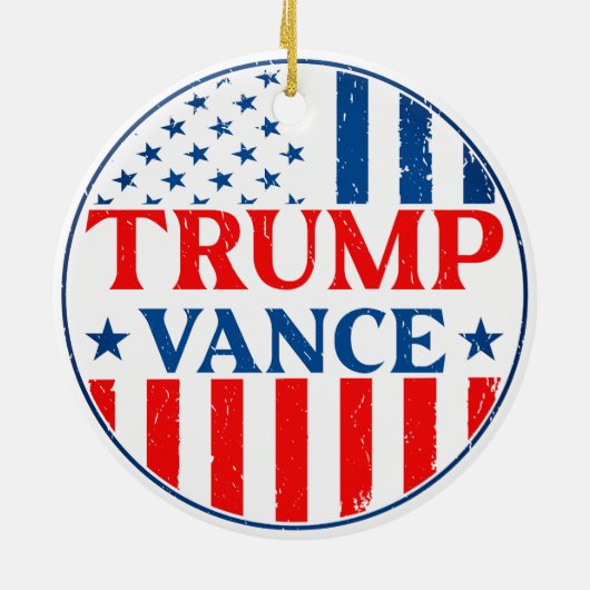 Trump Vance Keramisch Ornament (Achterkant)