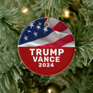 Trump Vance  Keramisch Ornament