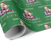 Trump Vance Kerstman maakt kerst weer groen Cadeaupapier (Rol Hoek)