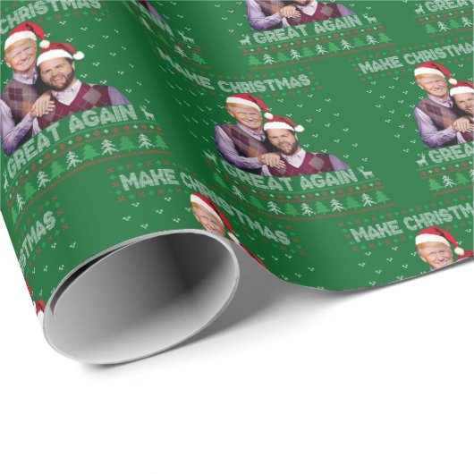 Trump Vance Kerstman maakt kerst weer groen Cadeaupapier (Rol Hoek)