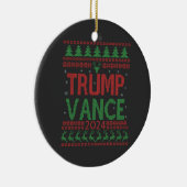 Trump Vance Kerstmis T-shirt met lelijke verkiezin Keramisch Ornament (Rechts)