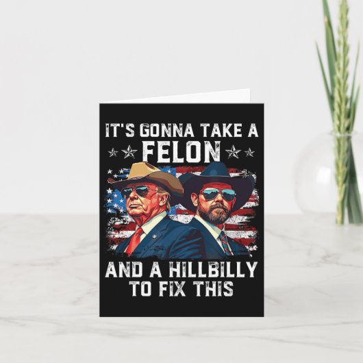 Trump Vance krijgt een misdrijf en een heuvelrug Kaart (Voorkant)