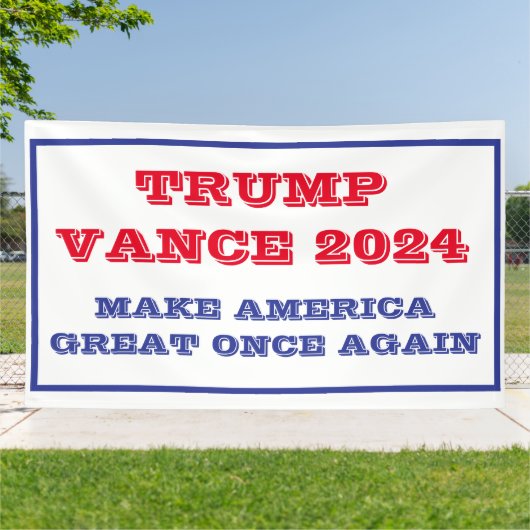 Trump Vance maken Amerika weer groot banner (Buitenkant)