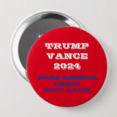 Trump Vance maken Amerika weer groot banner Ronde Button 4,0 Cm (Voorkant /achterkant)
