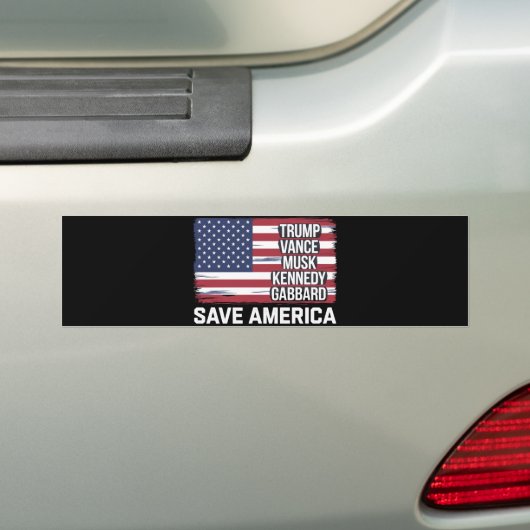 Trump Vance Musk Kennedy Gabbard 2024 - Red Amerik Bumpersticker (Op auto)