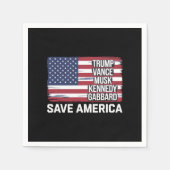 Trump Vance Musk Kennedy Gabbard 2024 - Red Amerik Servet (Voorkant)