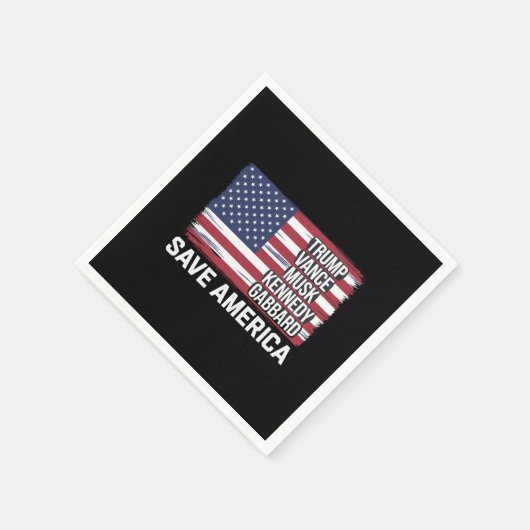 Trump Vance Musk Kennedy Gabbard 2024 - Red Amerik Servet (Hoek)