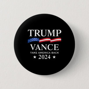 Trump Vance neemt Amerika terug in 2024 Ronde Button 5,7 Cm