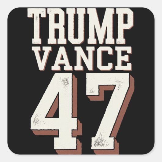 Trump Vance President  Trump wint Vierkante Sticker (Voorkant)