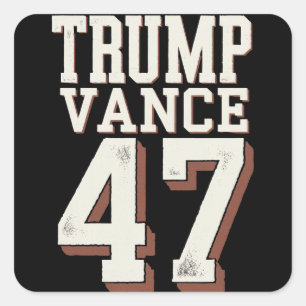 Trump Vance President Vintage Trump Wint Vierkante Sticker